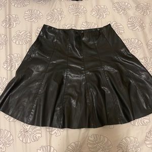 Zara faux leather black skirt